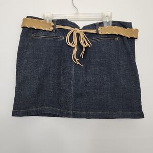 Womens Jean Skirt with belt size 18